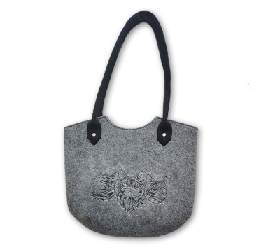 Filcová kabelka Kočky