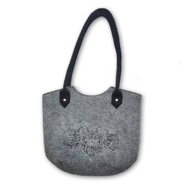 Filcová kabelka Kočky
