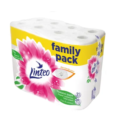 Linteo Toaletní Papír 24 ks Bílý 2-Vrstvý