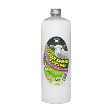 Vlasový šampon s lanolinem – 1000 ml