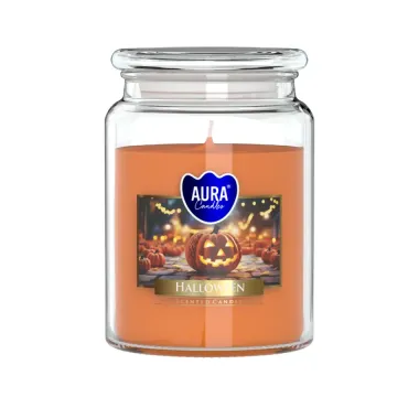 Vonná svíčka ve skle s víkem Halloween 500 g Vonná svíčka ve skle s víkem Halloween 500 g