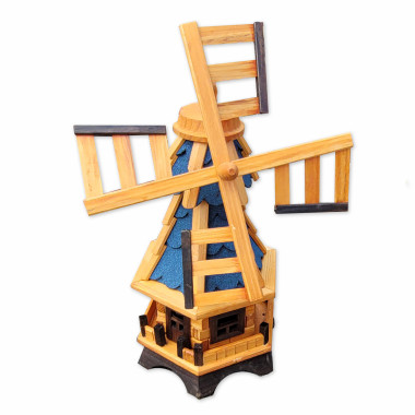 Zahradní větrný mlýn se šindelovou střechou