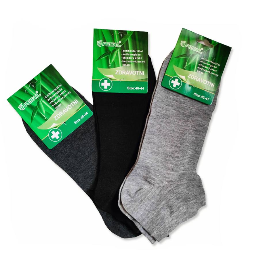 PESAIL Bambusové ponožky zdravotní 3 ks