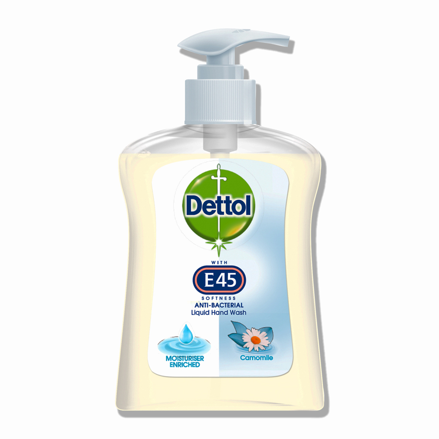 Levně DETTOL Antibakteriální tekuté mýdlo s Heřmánkem E45, 250 ml