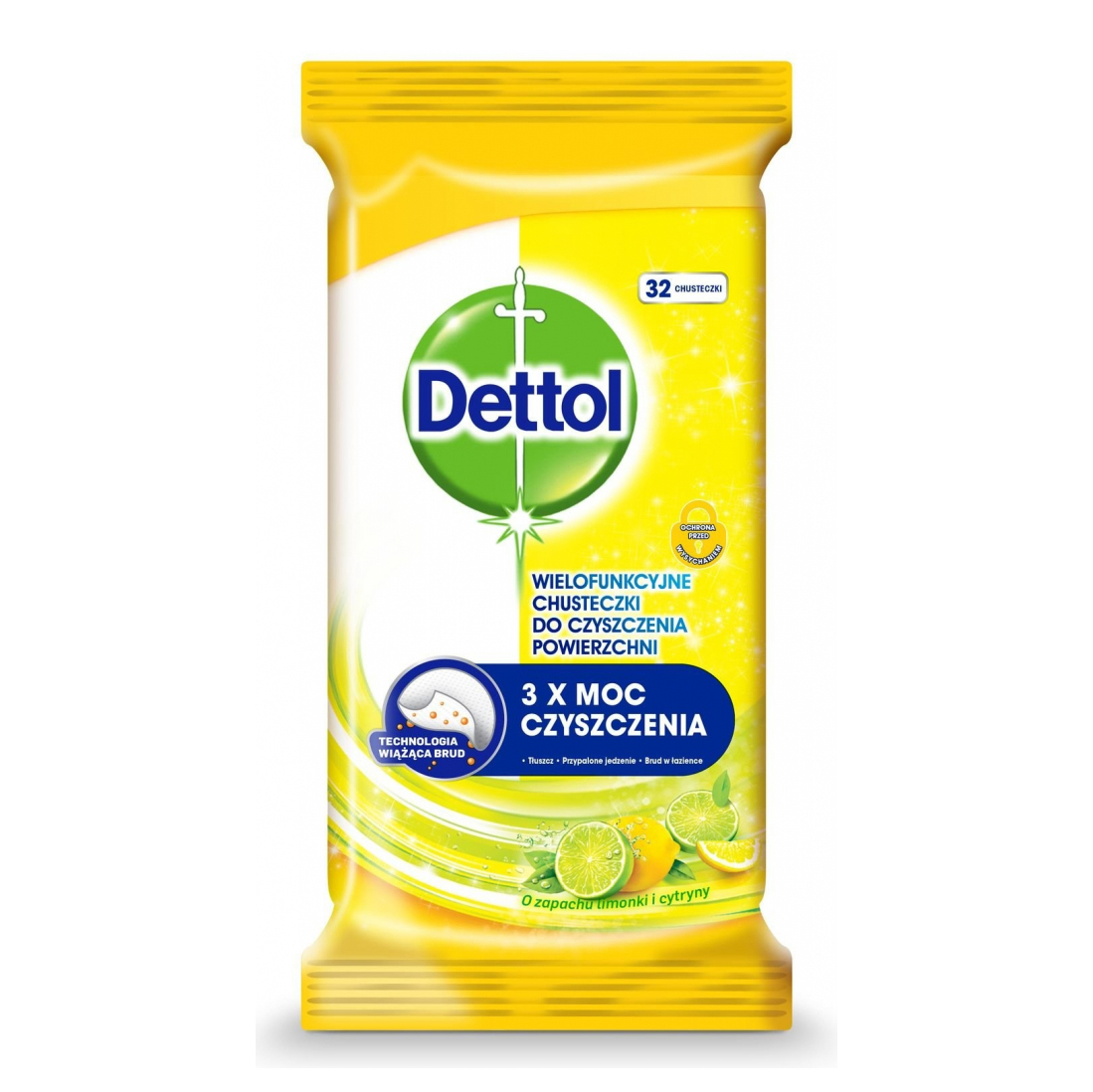 Dettol Univerzální čistící ubrousky Citron &amp; Limetka, 32 ks