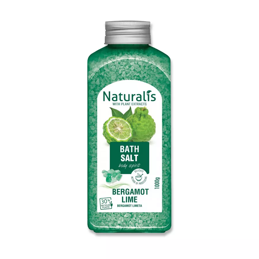 Levně Naturalis Sůl do koupele Bergamot&Lime 1 kg