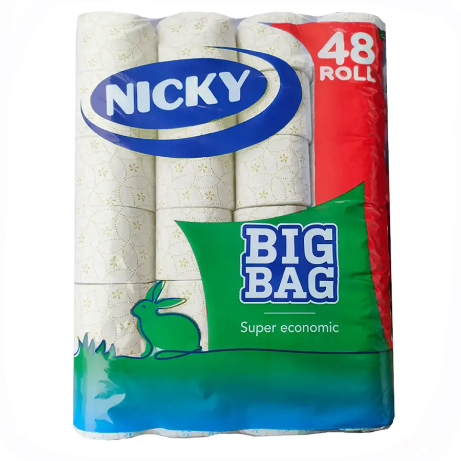 Nicky Toaletní Papír 48 ks Modrobílý 2-Vrstvý