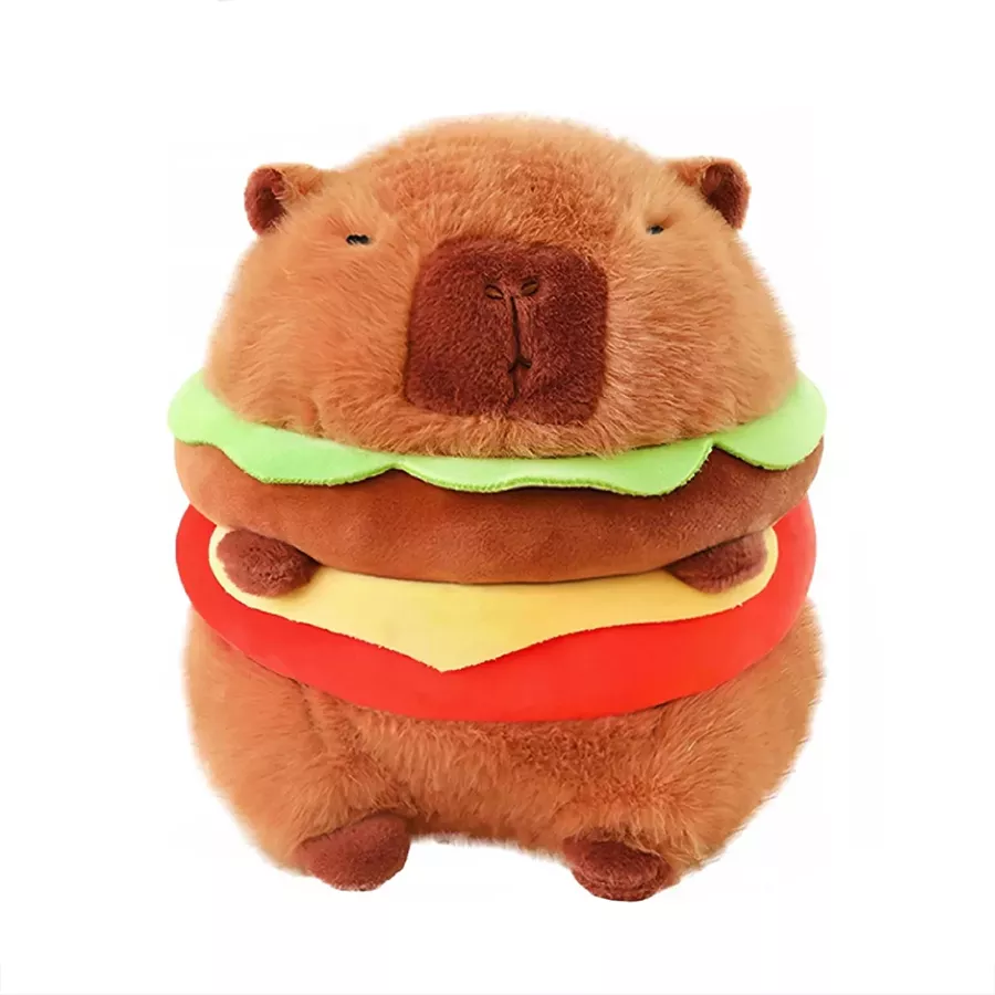 Plyšová kapybara hamburger 30 cm