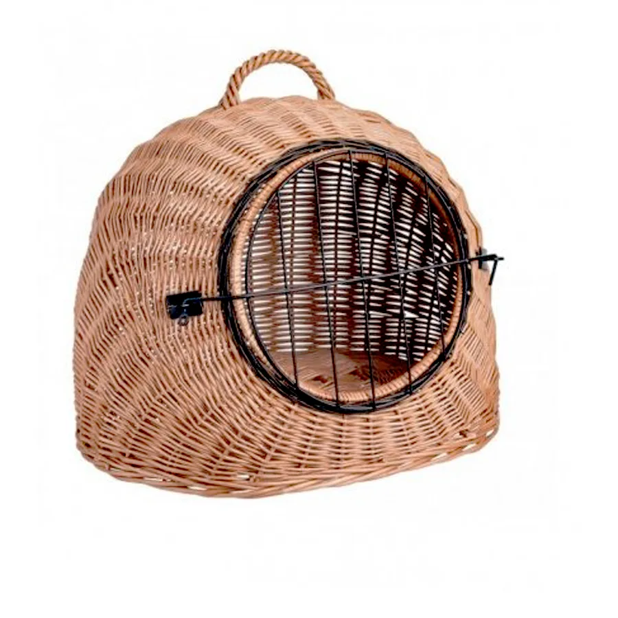 Levně Proutěná přepravka pro domácí mazlíčky délka 42 cm šířka 51 cm