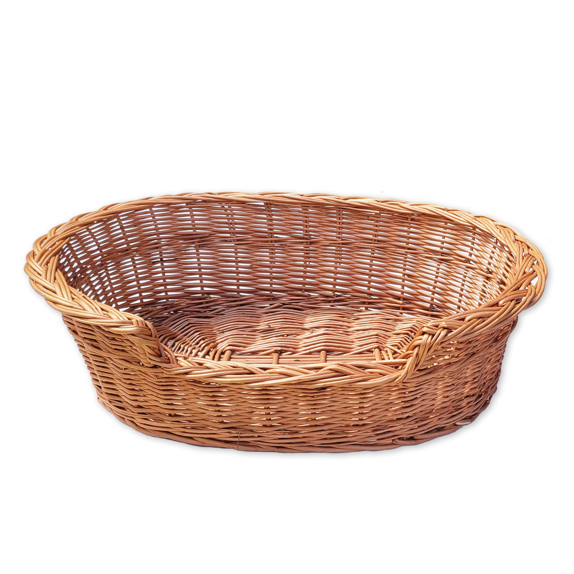 Levně OVČÍ VĚCI Proutěný pelech pro domácí mazlíčky 22 x 34 cm, výška 12 cm bez ovčí kůže rozměr dna 22 x 34 cm