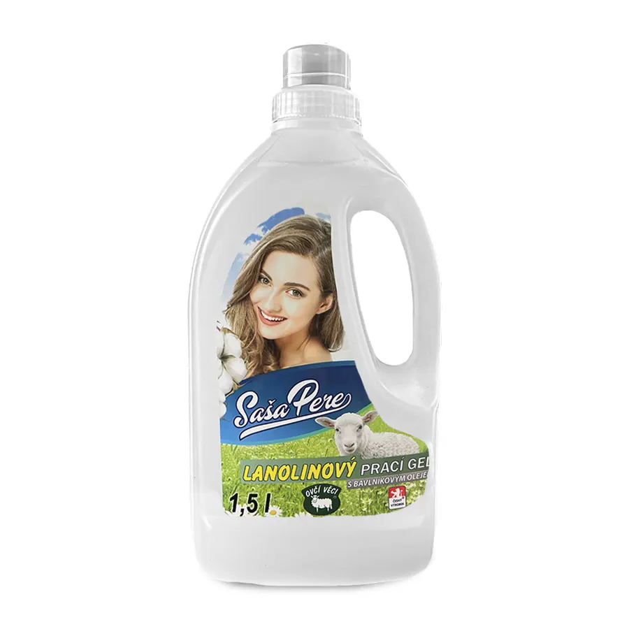 OVČÍ VĚCI Lanolinový prací gel s bavlníkovým olejem 1,5 L