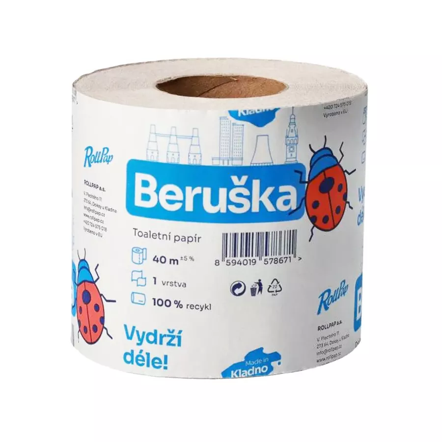 Toaletní papír Prima - jednovrstvý, 40 m
